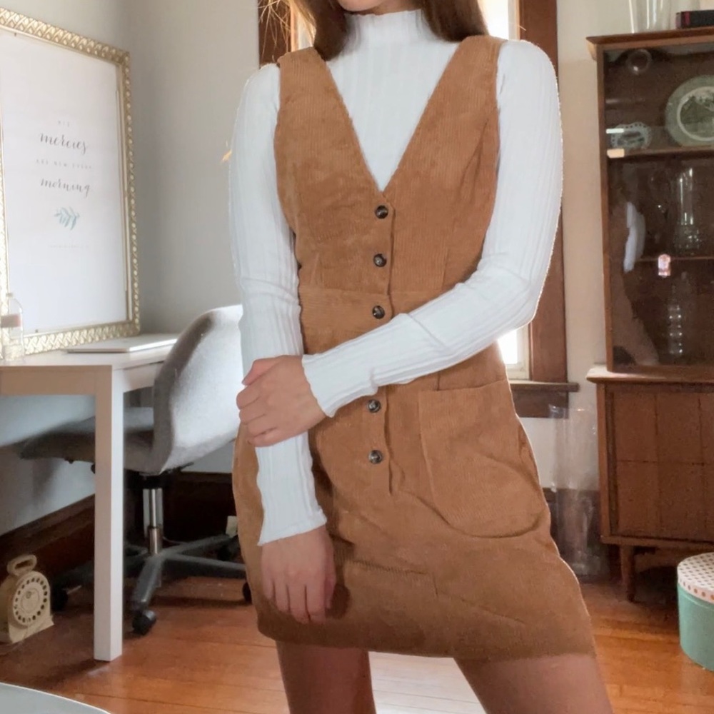 Overall Tan Dress